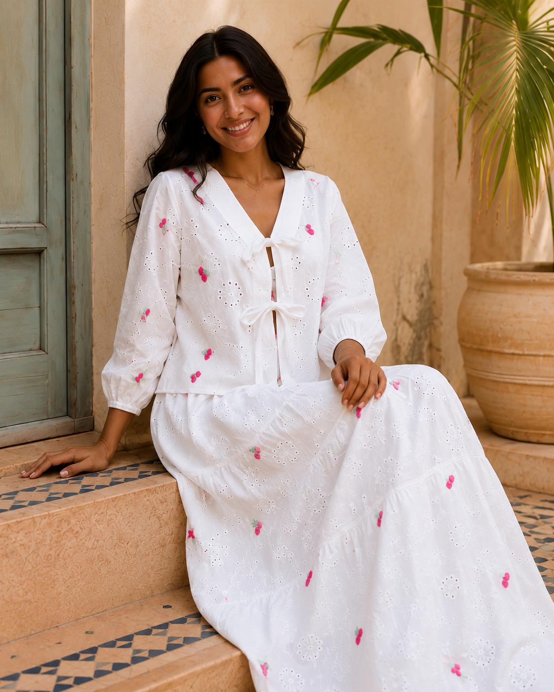 Ensemble cerise