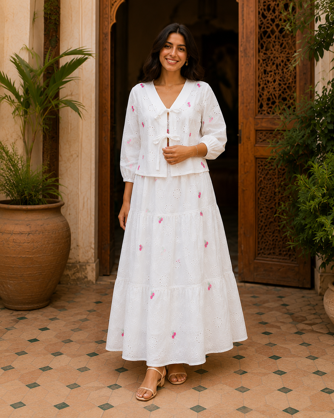 Ensemble cerise