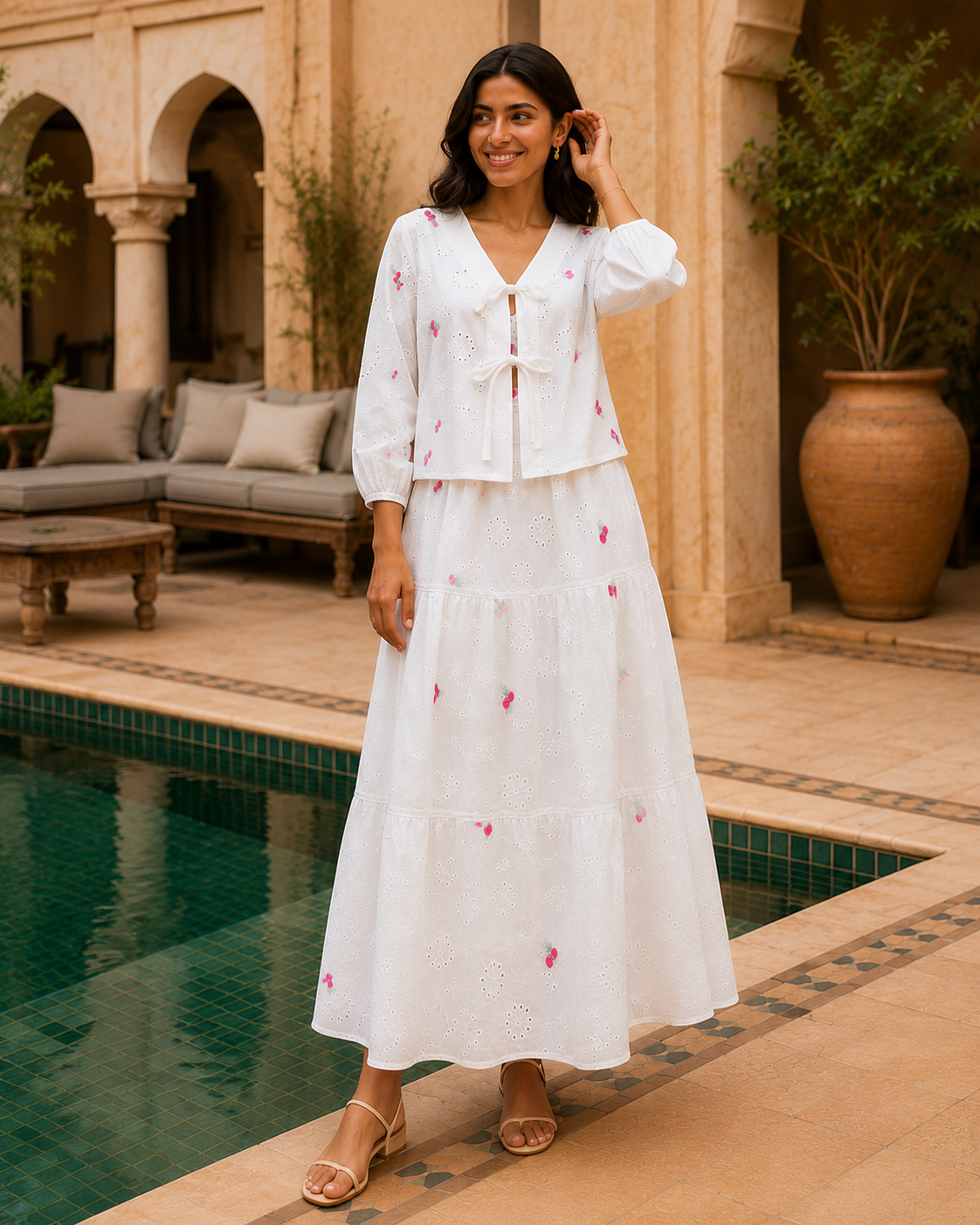 Ensemble cerise