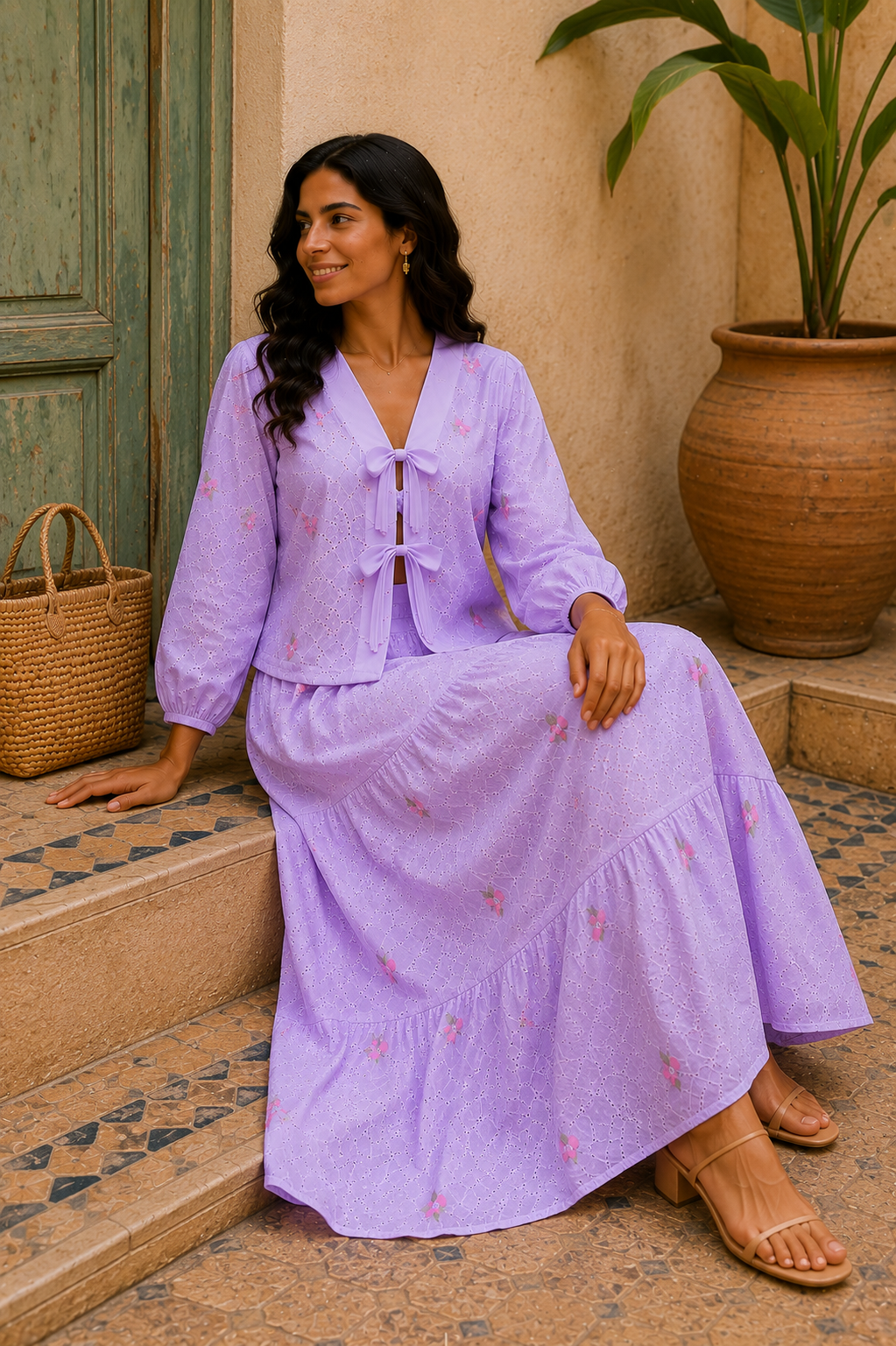 Ensemble cerise