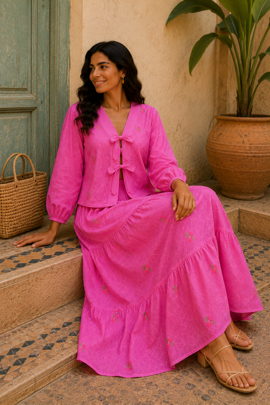 Ensemble cerise